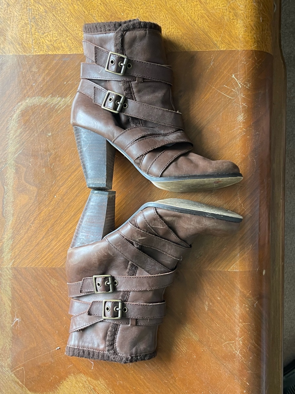 Seychelles Women's Brown Strappy High-Heel Ankle Boots